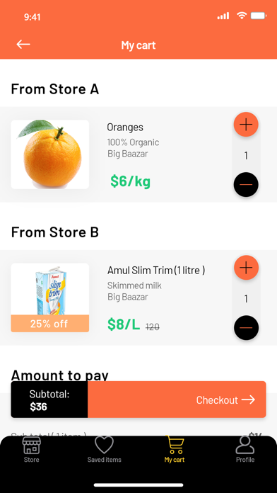 Multi Store Grocery User poster