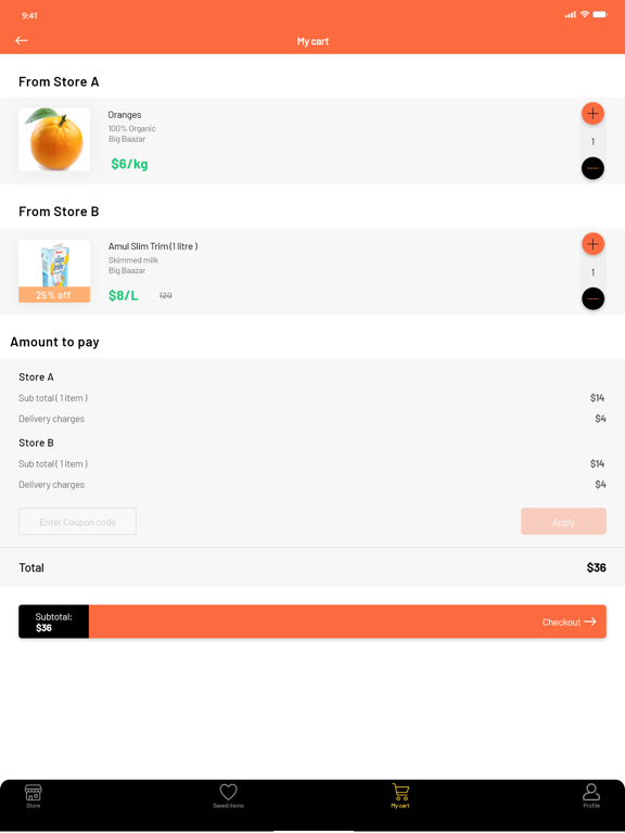 Multi Store Grocery User poster