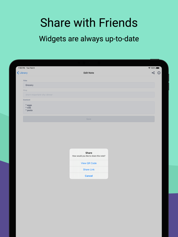 Shared Note Widgets poster