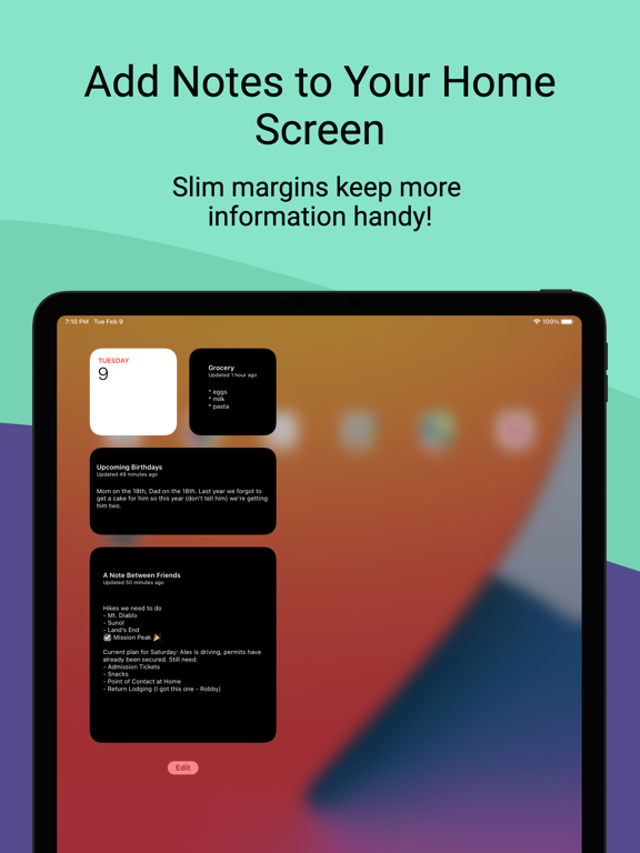 Shared Note Widgets poster