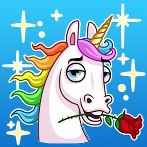 Funny Rainbow Unicorn Icon
