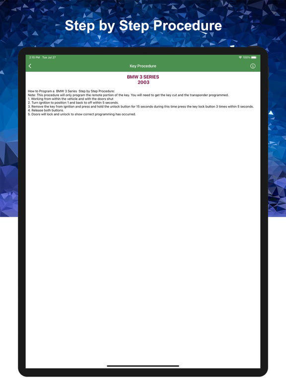 Key Programming Procedure Pro Cartaz