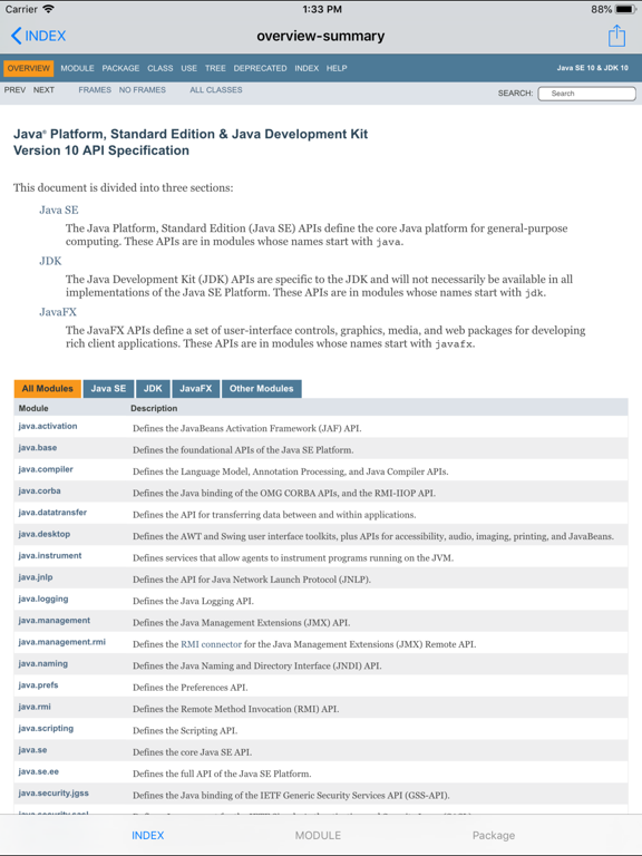 Java SE 16 API Specification poster