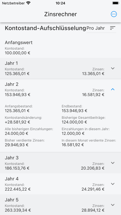 Zinseszins-Simulator Plakat