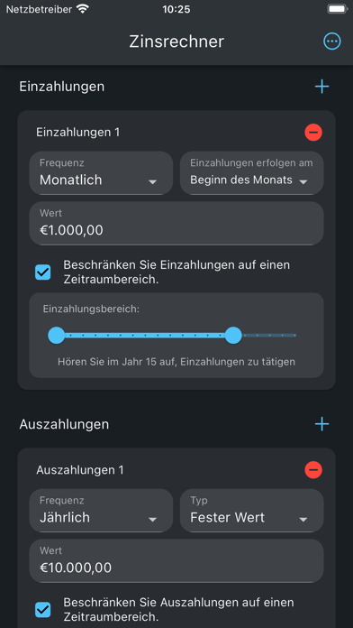 Zinseszins-Simulator Plakat