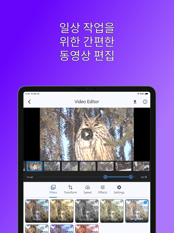 동영상 압축. 쉬운 편집 포스터