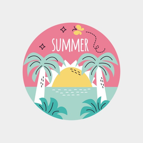 Summer Is Here Stickers