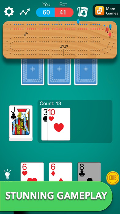 Cribbage card game Plakat