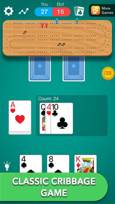 Cribbage card game Plakat