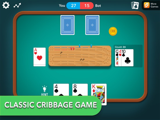 Cribbage card game Plakat