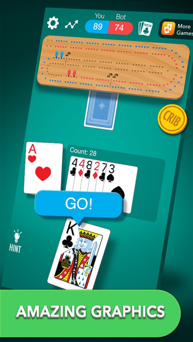 Cribbage card game Plakat