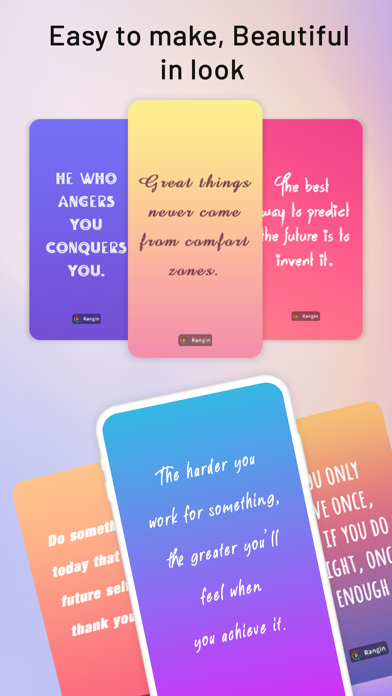Rangin: Gradient status maker poster