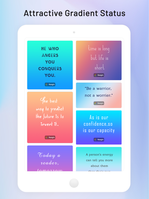 Rangin: Gradient status maker poster