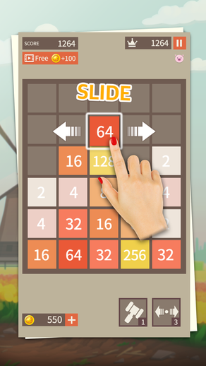 Merge the Number: Slide Puzzle