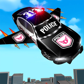 Flying Police Car Simulator-3D