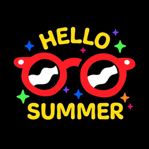 Hello Hot Summer Fun Stickers