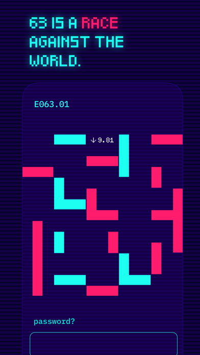 63 – puzzle race game Cartaz