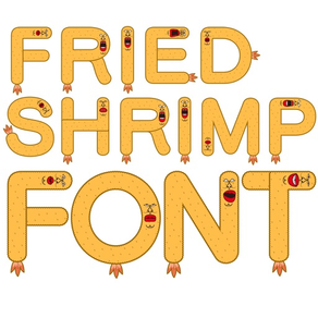 Fried Shrimp Alphabet design