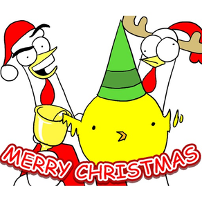 Chicken Bro Merry Xmas Sticker