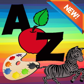A to Z Color page paint fun games age baby toddler