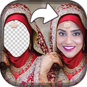 Mariage Hijab Montage Photo Visage Décorateur