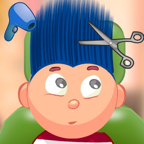 Child game / hair cut (dark blue)
