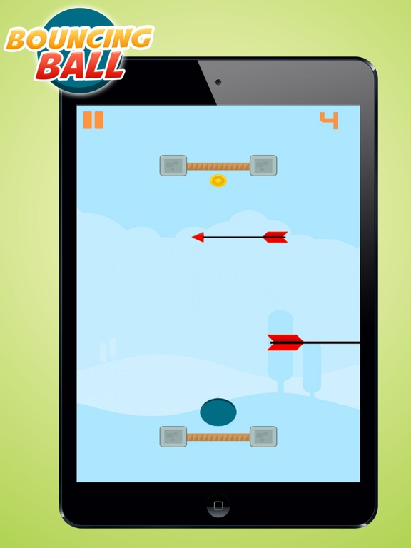 Bouncing Ball 2D - Dodge The Incoming Arrows, and Bounce The Ball To Collect Coins poster