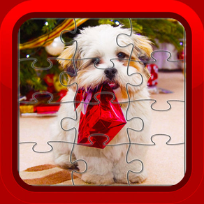 Christmas Puppy Dog Jigsaw Puzzles for Toddlers