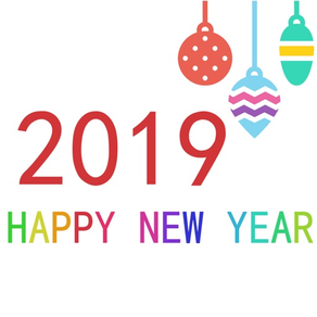 wish New Year stickers 2019