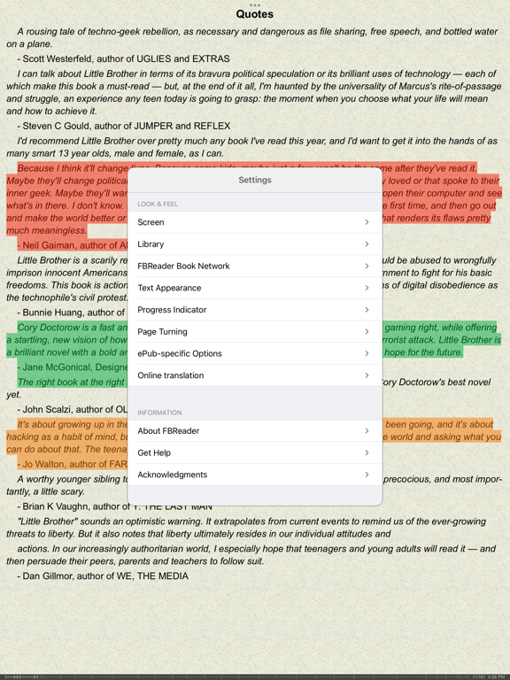 FBReader: ePub and fb2 reader poster