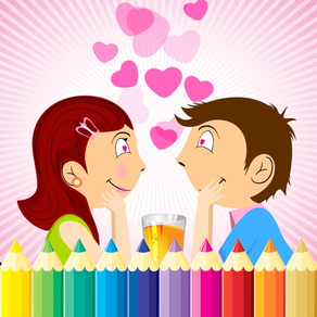 Día de San Valentín para colorear libro - Todo en 1 Dibujo pintura y juegos color de alta definición