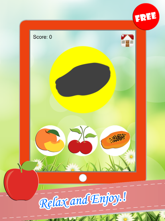 Fruits Drag And Drop Shadow Match Games For Kids poster
