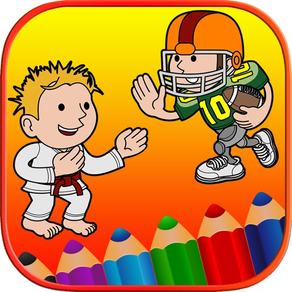 Kids Coloring Pages Free - Sports Baby First Words