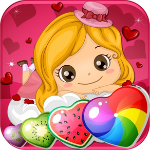 Frucht-Herz-Bonbon Charm Heroes 3 Spiel Valentinstag