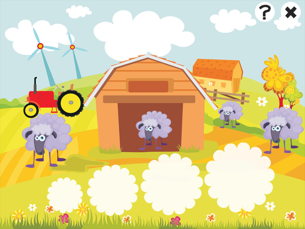 Animal farm game for children age 2-5 for kindergarten poster