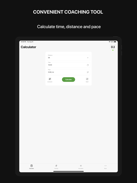 VDOT Running Calculator for iOS (iPhone/iPad/iPod touch) Free