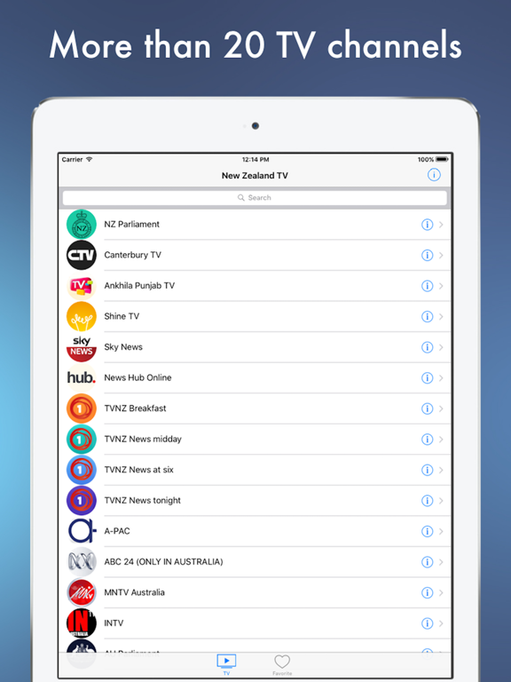 NZ TV New Zealand television online para iOS (iPhone/iPad/iPod touch) Baixar Grátis no AppPure