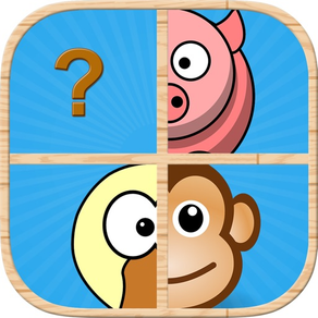 pares de animais correspondentes: animais divertidos puzzles fazenda jogo para o miúdo