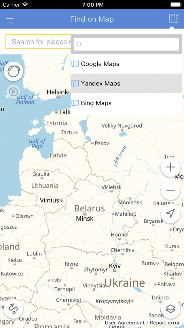 Search on map poster
