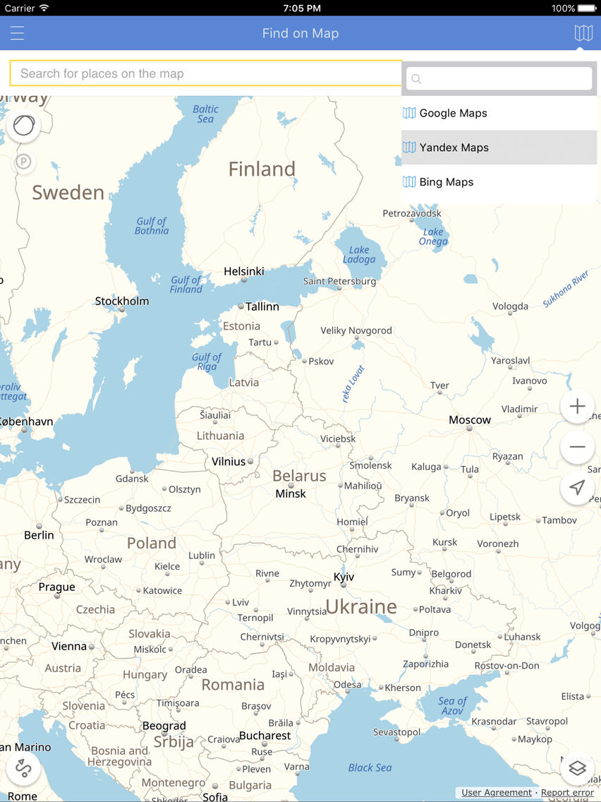 Search on map poster