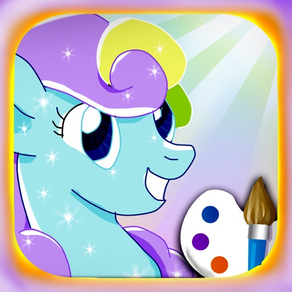 ` Pony Coloring book for Kids and Toddler Activities - Girl edition LITE