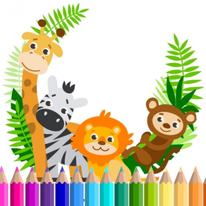 Coloring animal engraçado Pinte Kids Game