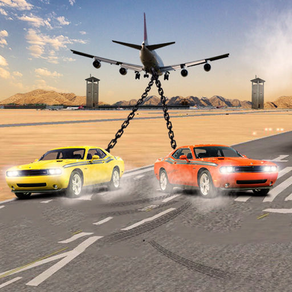 Chained Cars Drag VS Jet Plane