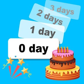 Birthday reminder and countdown with photos