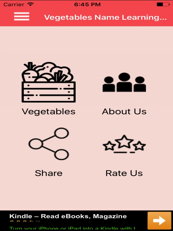 Vegetables Name Learning Card poster