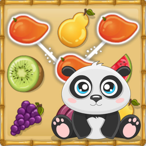 Panda want to eat fruit