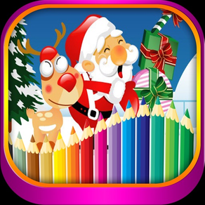 着色アプリ クリスマス サンタクロース カートゥーン ゲーム 無料 子供
