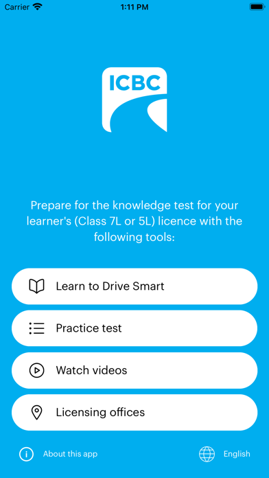 ICBC Practice Knowledge Test poster