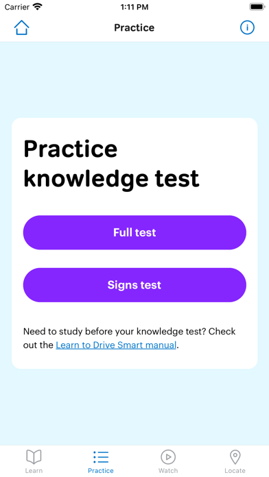 ICBC Practice Knowledge Test poster