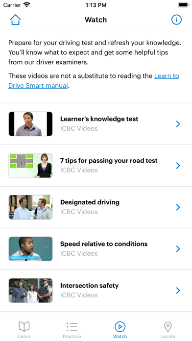 ICBC Practice Knowledge Test poster